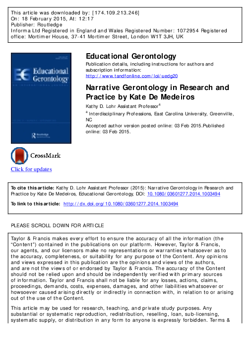 Gerontology impact factor picture