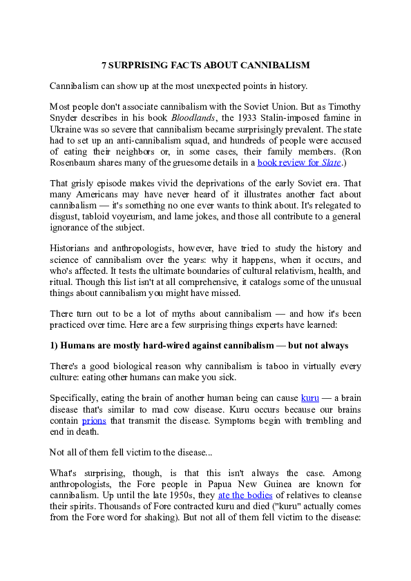 Essay about cannibalism 04 image