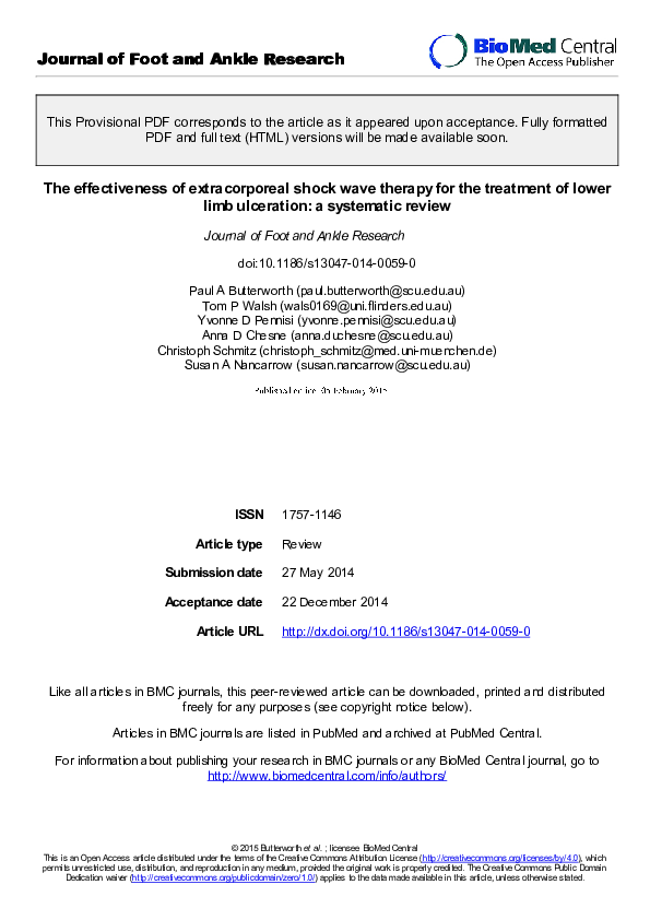 (PDF) The effectiveness of extracorporeal shock wave therapy for the ...