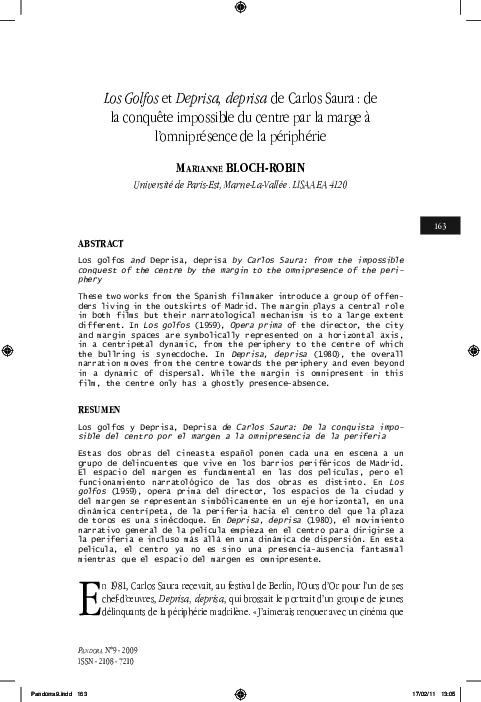 Carlos saura robin bean essay 07 image