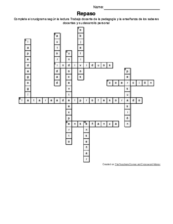 (PDF) Crossword (2) Henry Jose Euan Fernandez Academia.edu