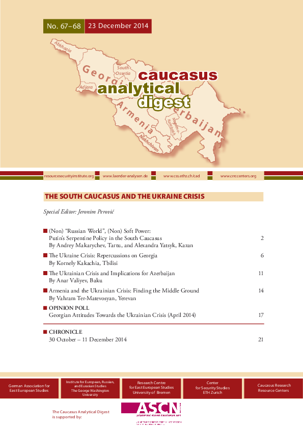 (PDF) Russia, South Caucasus and the Crisis in Ukraine