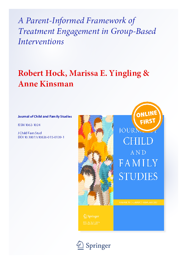 (PDF) A parentinformed framework of treatment engagement in group