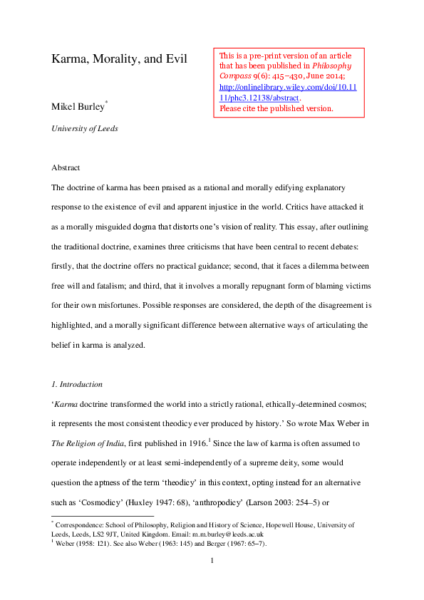 Karma in buddhism essay image