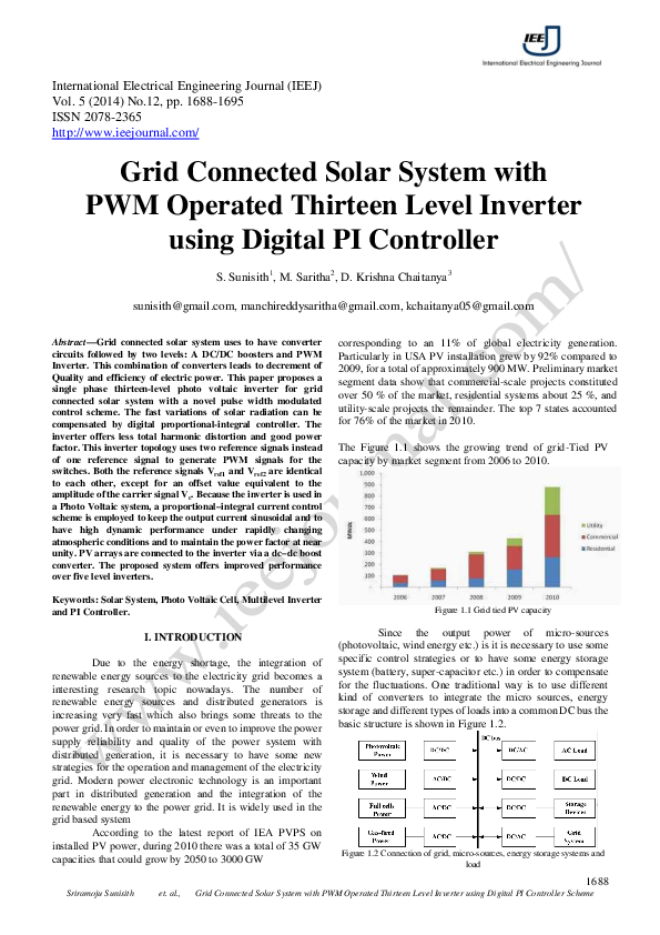 (PDF) Grid Connected Solar System with PWM Operated Thirteen Level ...