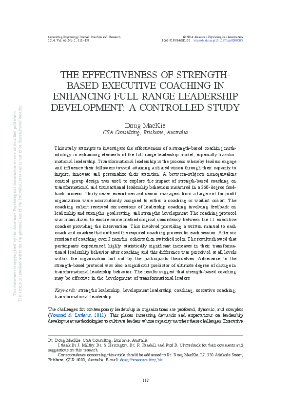 Strengths Based Leadership Pdf