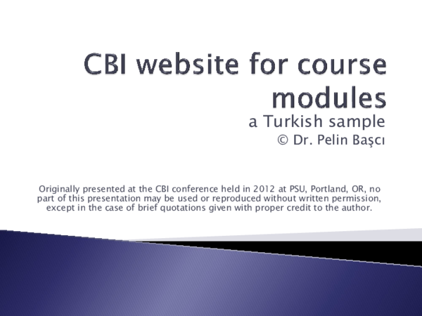 (PDF) CBI Website for course modules-Basci3