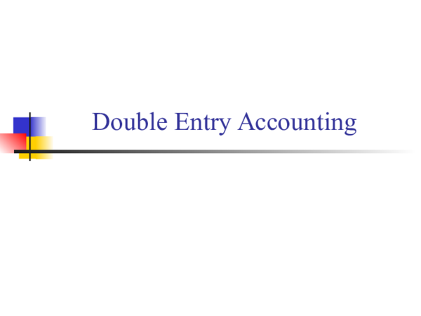 (PPT) Double Entry Accounting