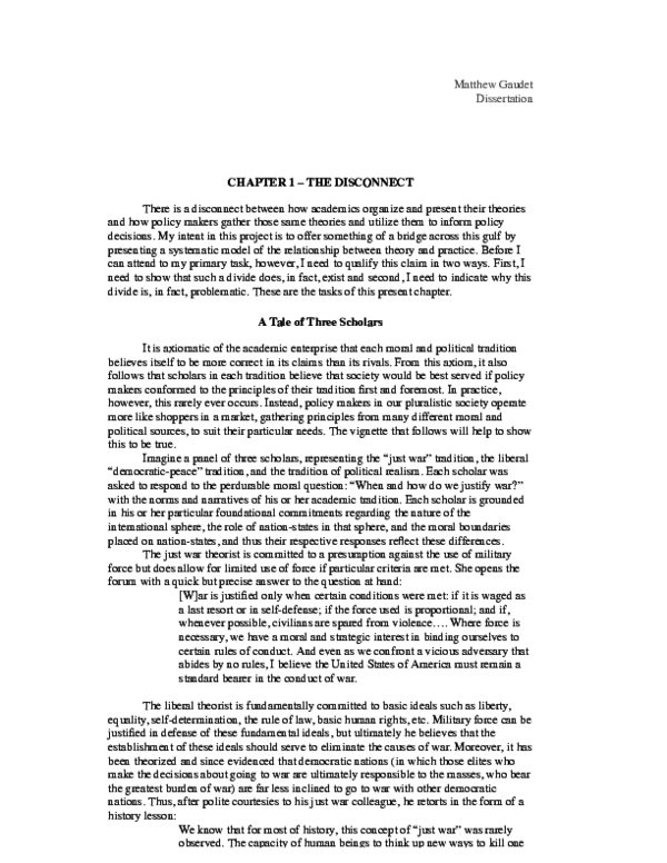 The Disconnect Kapitel Zusammenfassung (PDF) Chapter 1 - The Disconnect