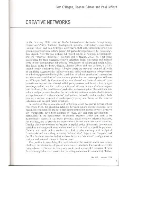 (PDF) Creative Networks
