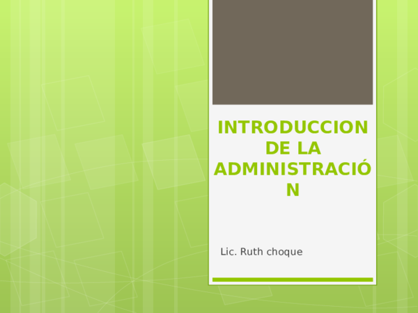 (PPT) INTRODUCCION DE LA ADMINISTRACION