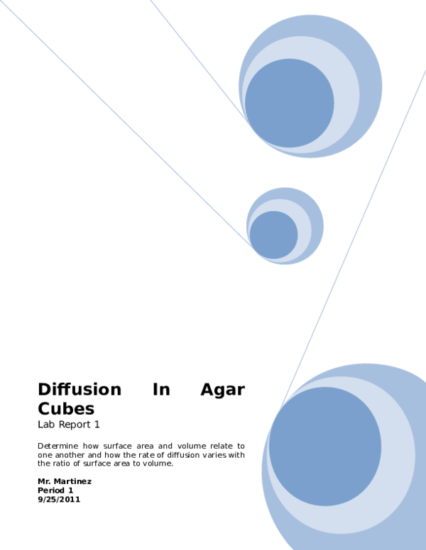 (DOC) Diffusion In Agar Cubes