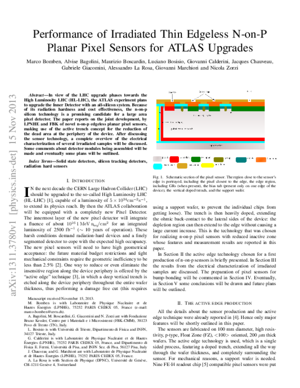(PDF) Performance of Irradiated Thin Edgeless N-on-P Planar Pixel ...