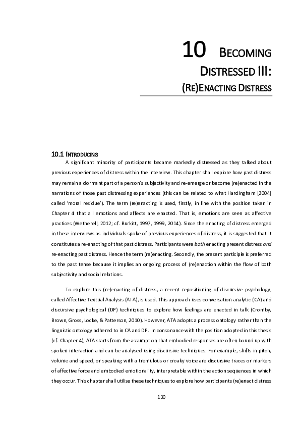 Pdf 10 Becoming Distressed Iii Re Enacting Distress Martin E H Willis Academia Edu