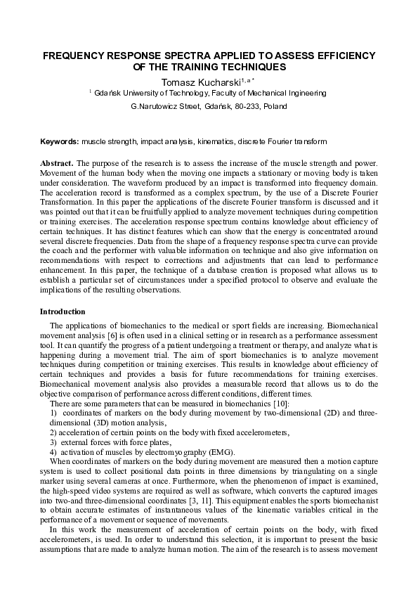 (DOC) FREQUENCY RESPONSE SPECTRA APPLIED TO ASSESS EFFICIENCY OF THE ...