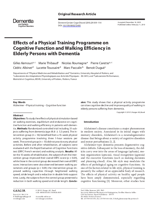 (PDF) Effects of a Physical Training Programme on Cognitive Function ...
