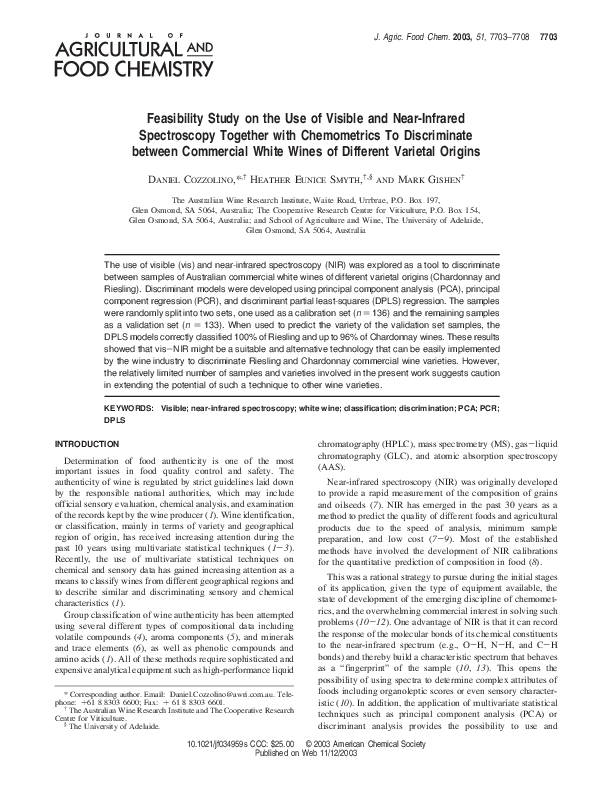 (PDF) Feasibility Study on the Use of Visible and Near-Infrared ...