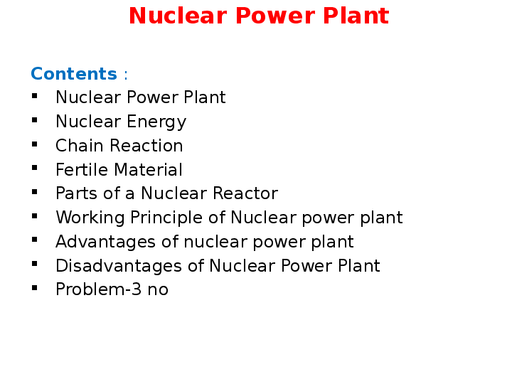 PPT) Nuclear Power plant