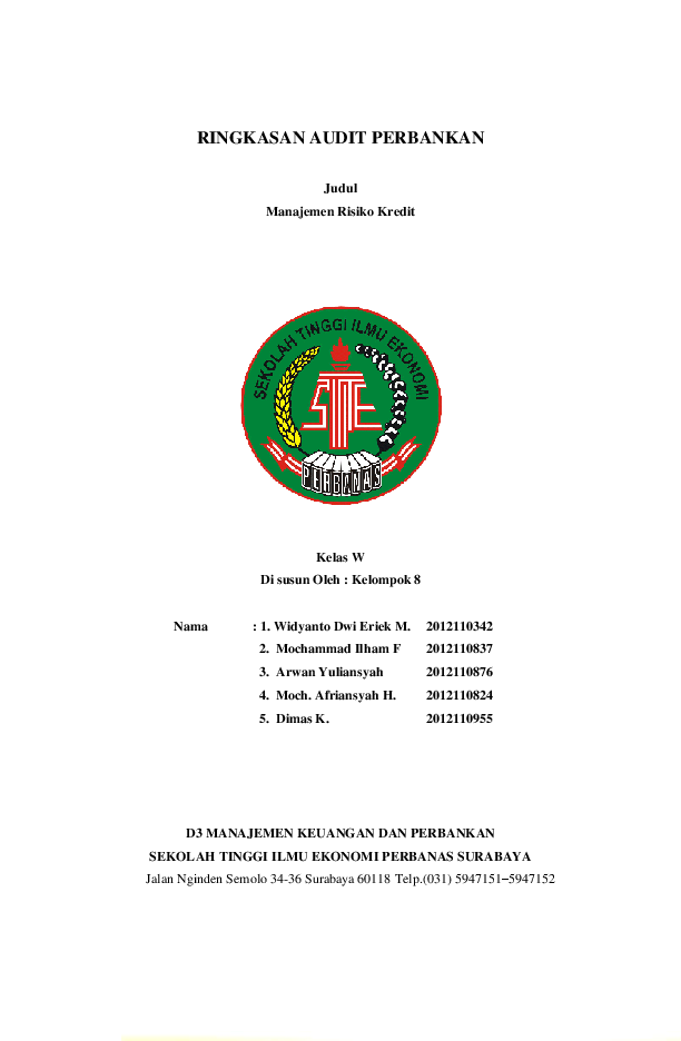 PDF) Manajemen Risiko Kredit | Widyanto Dwi Eriek Mahanani ... PDF) Manajemen Risiko Kredit | Widyanto Dwi Eriek Mahanani ...