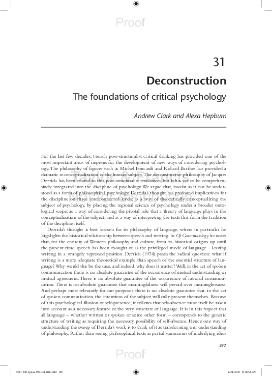 Derrida deconstruction 