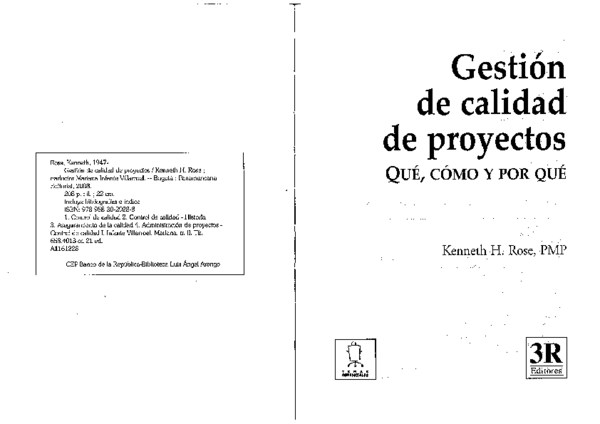 (PDF) Gestion de la calidad de proyectos