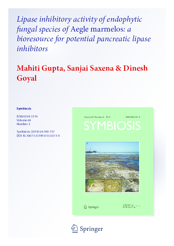 Diversity and lipase inhibitory activity of endophytic fungal species ...