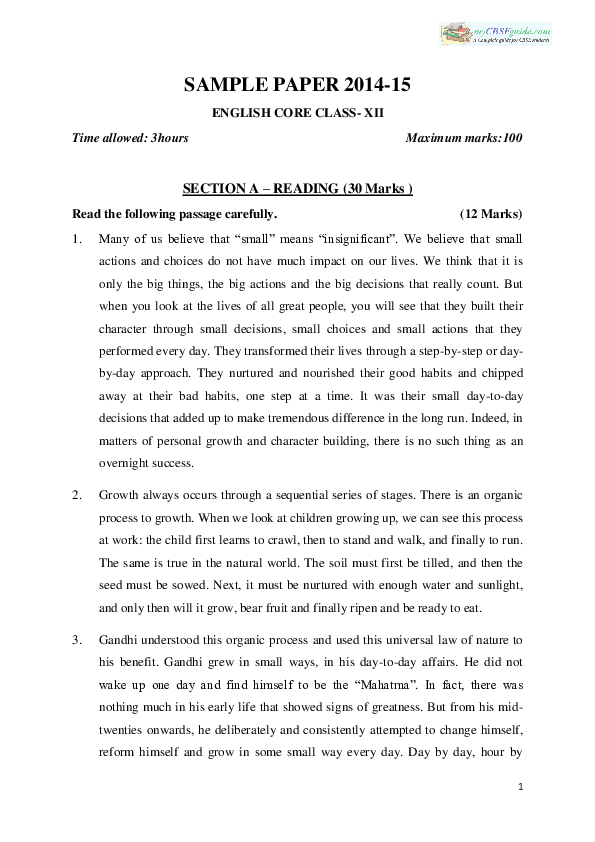 (PDF) English sample paper koundal shubham Academia.edu