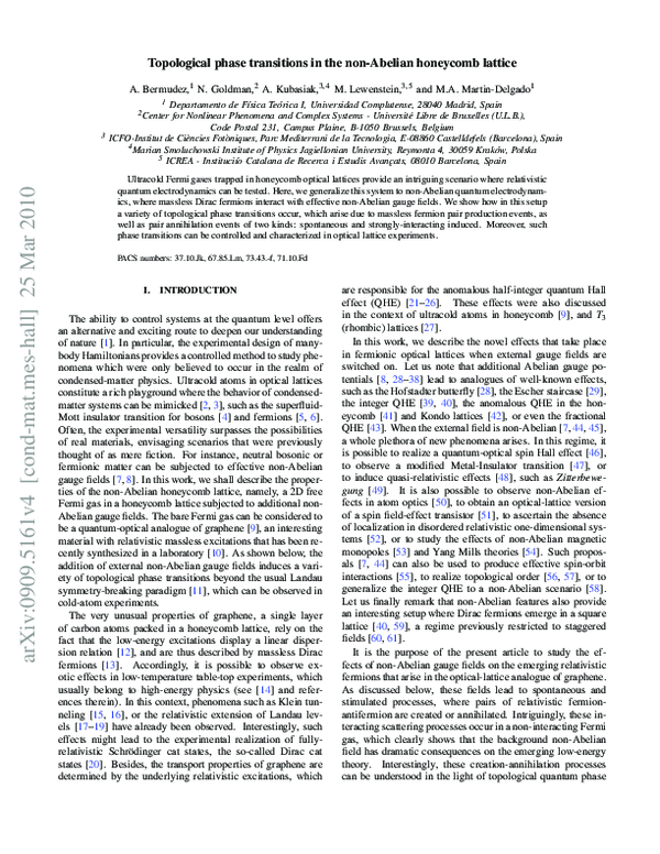(PDF) Topological phase transitions in the non-Abelian honeycomb lattice