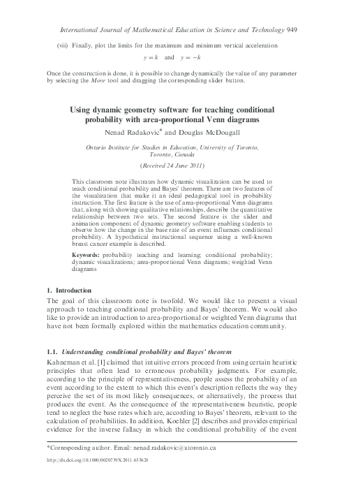 (PDF) Using Dynamic Geometry Software for Teaching Conditional ...