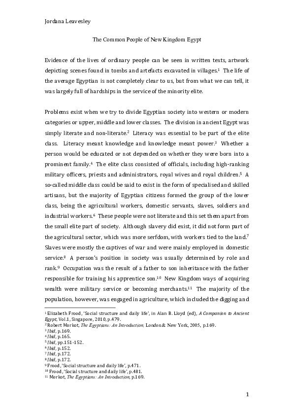 (PDF) The Common People of New Kingdom Egypt Jordana Leavesley Academia.edu