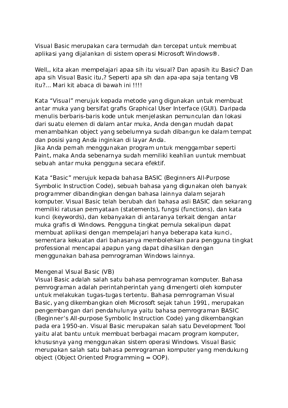 (DOC) Visual basic 2008