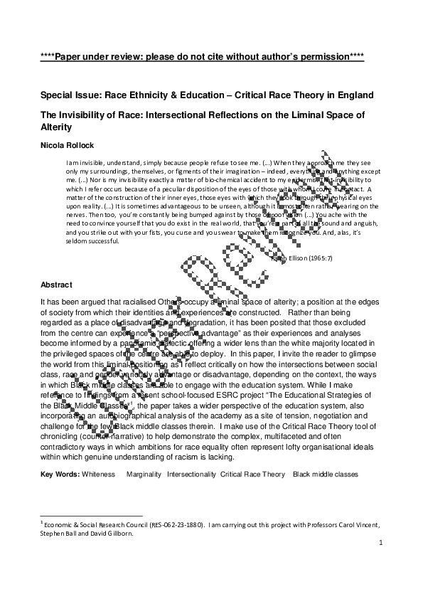 (PDF) Paper under review please do not cite without