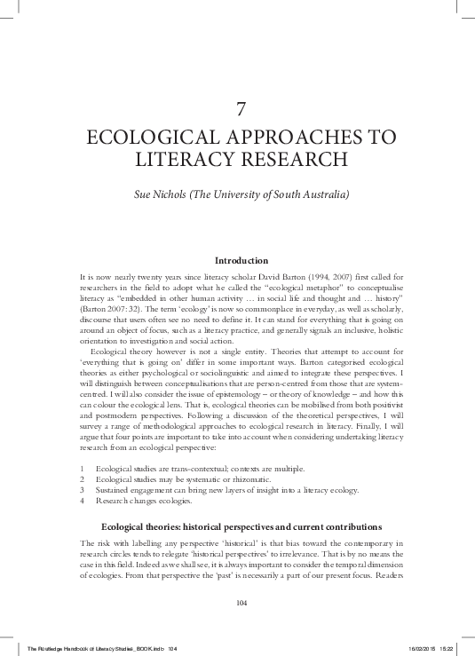 Environmental literacy, ecological literacy and ecoliteracy picture