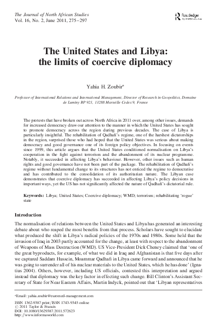 The limits of coercive diplomacy image