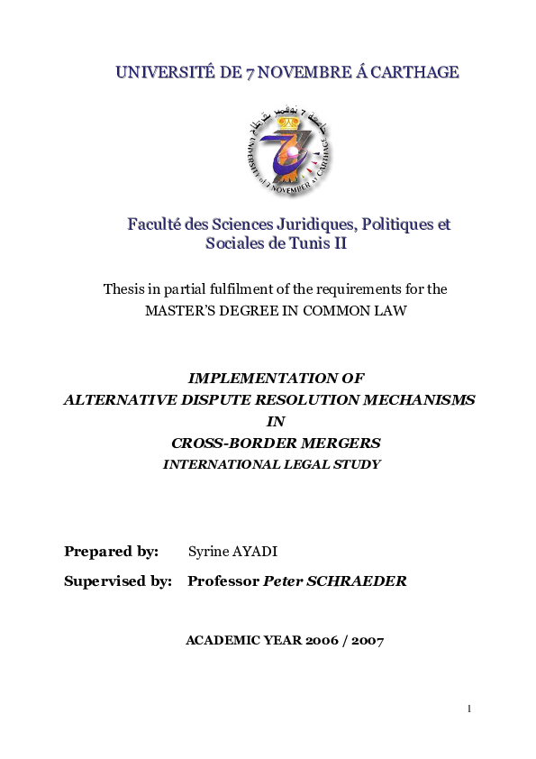 Alternative dispute resolution dissertation topics picture