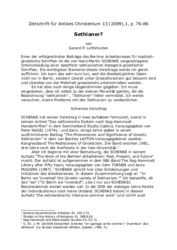 (DOC) Sethianer/Sethians? (2009)