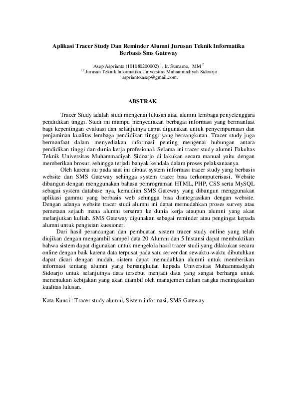 Alumni tracer essay picture