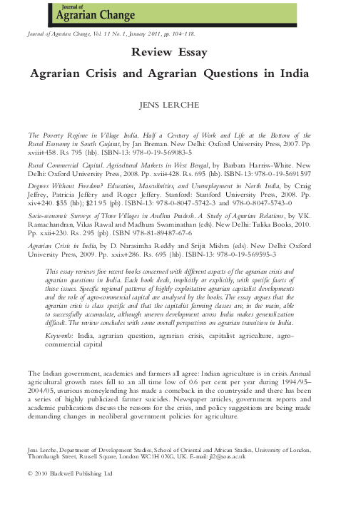 Agrarian crisis in india pdf picture