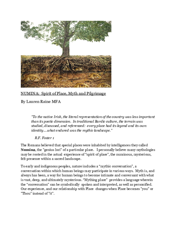 (DOC) NUMINA: Spirit of Place, Myth and Pilgrimage