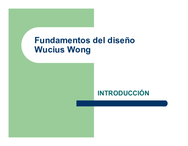 (PDF) Fundamentos del diseño Wucius Wong INTRODUCCIÓN