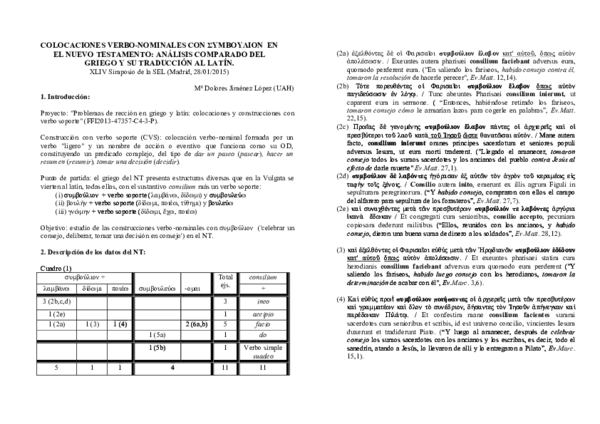 (PDF) Colocaciones verbo-nominales con συμβούλιον en el Nuevo