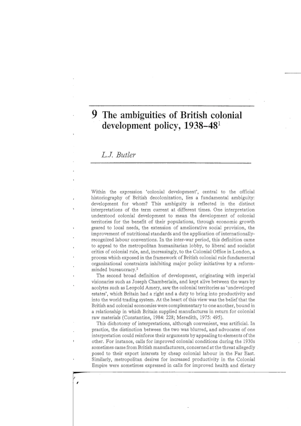 The Making of British Colonial Development Policy 1914-1940