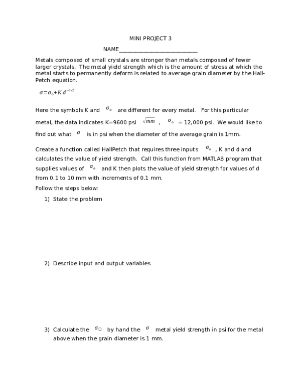 (DOC) MINI PROJECT 3