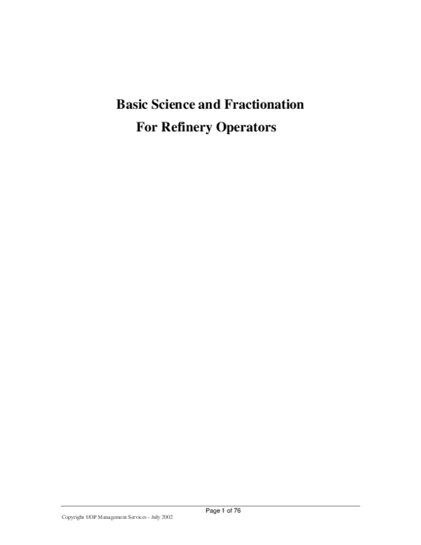 (PDF) FRACTIONATION