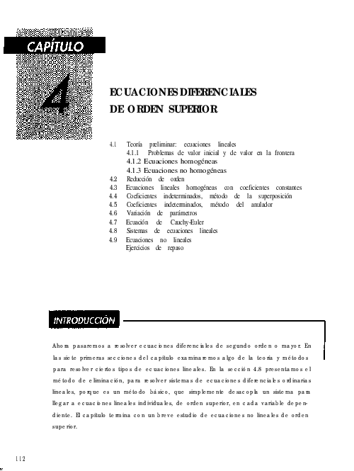 Pdf Ecuaciones Diferenciales De Orden Superior Pamela Alejandra Academia Edu