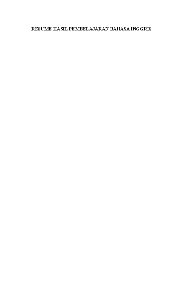 Pengertian Simple Present Tense