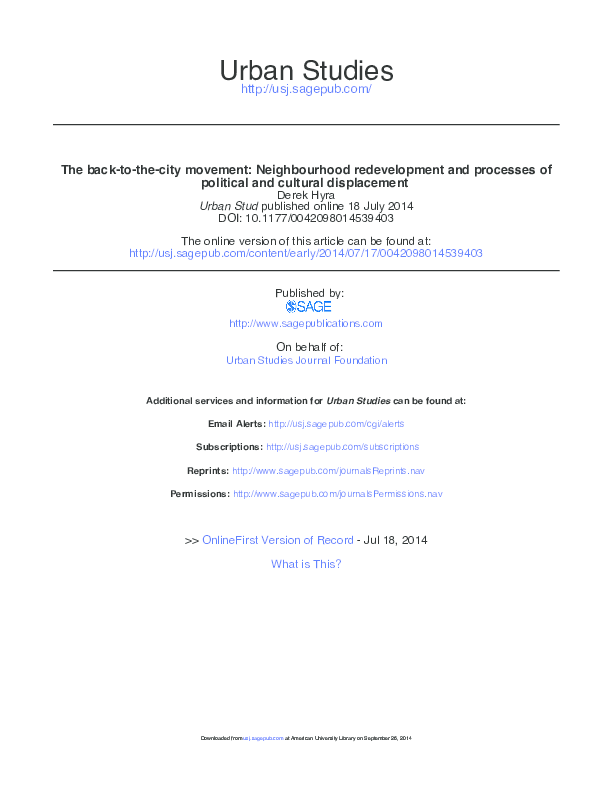 Gentrification and displacement picture