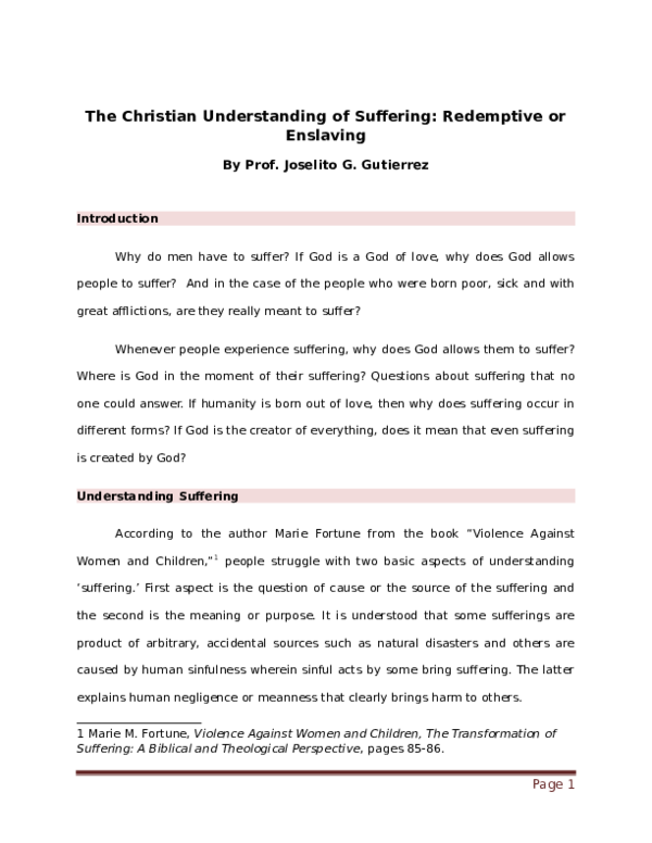 Suffering makes one strong essay picture