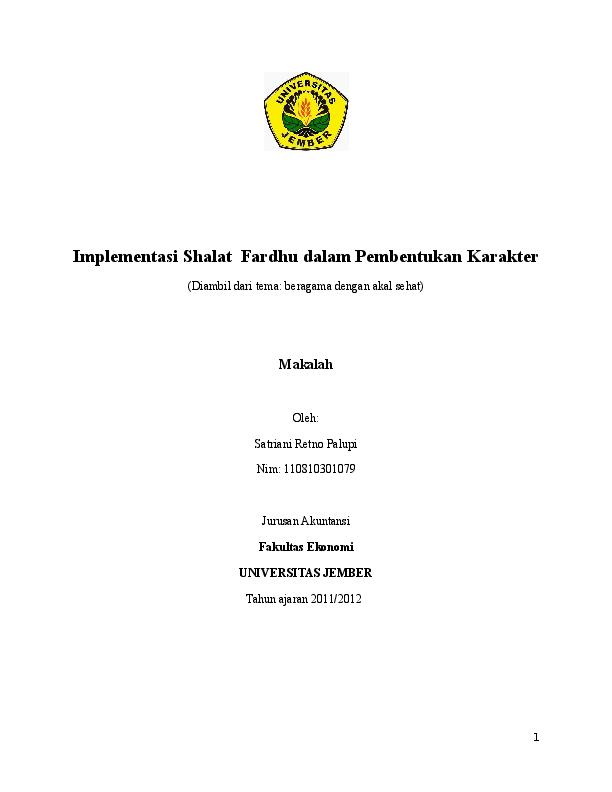 Contoh Makalah Tentang Kekhusuan Sholat Makalah Lengkap
