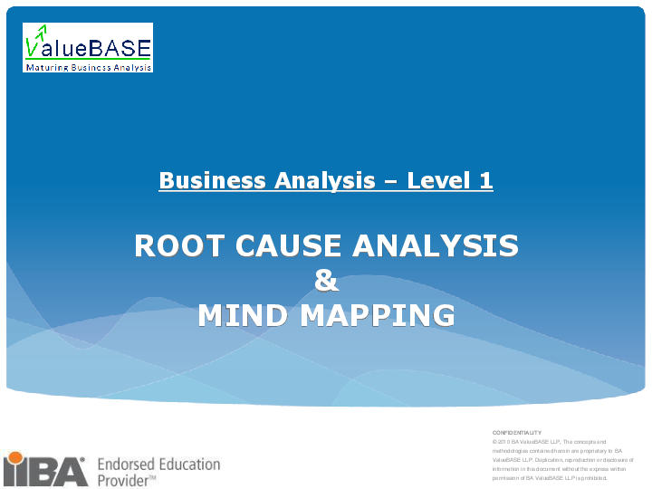 (PDF) Business Analysis – Level 1 ROOT CAUSE ANALYSIS & MIND MAPPING